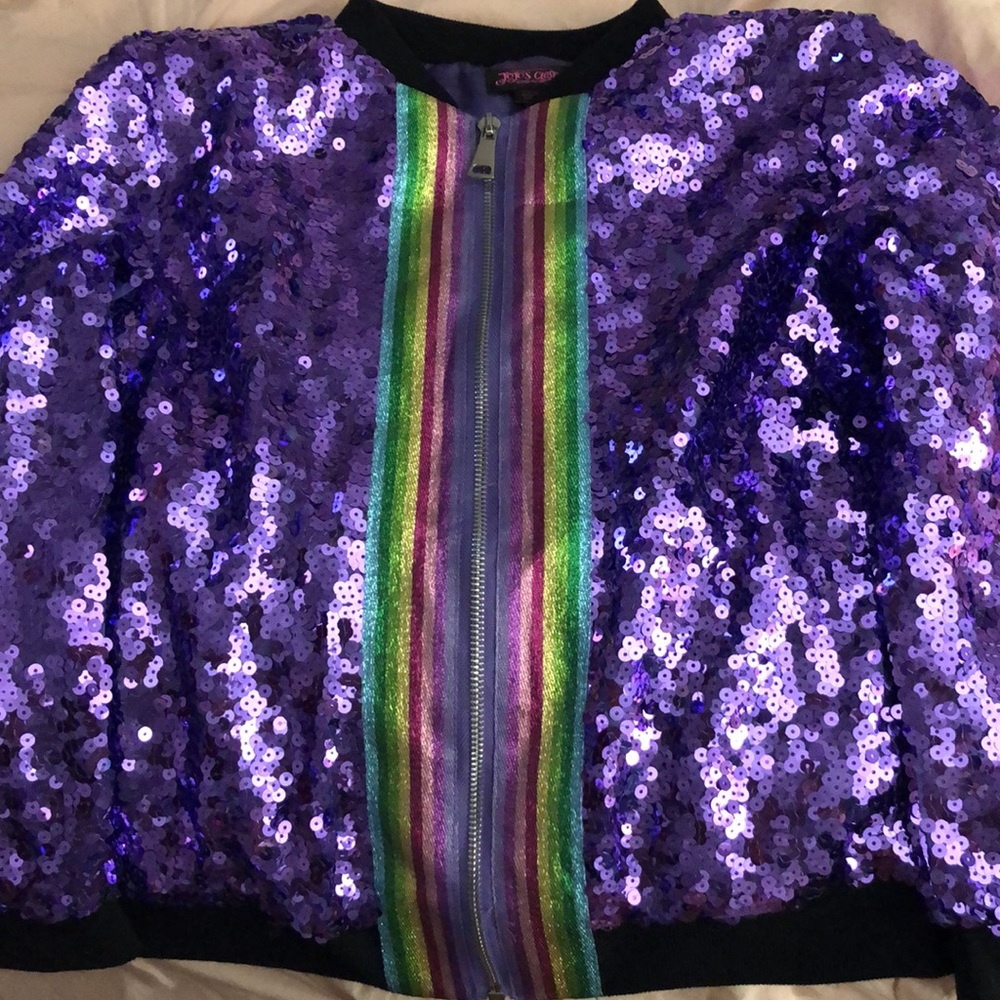 Jojo’s Closet girl’s sequin purple jacket.